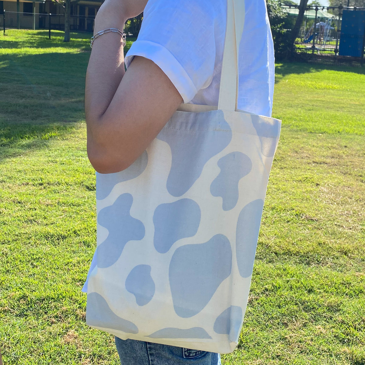 Blue Cow Tote Bag