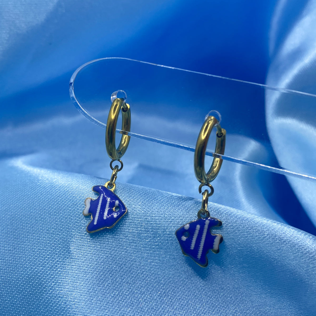 Mini Fish Hoop Earrings - 3 designs