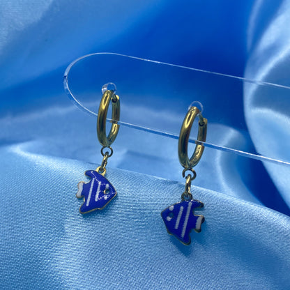 Mini Fish Hoop Earrings - 3 designs