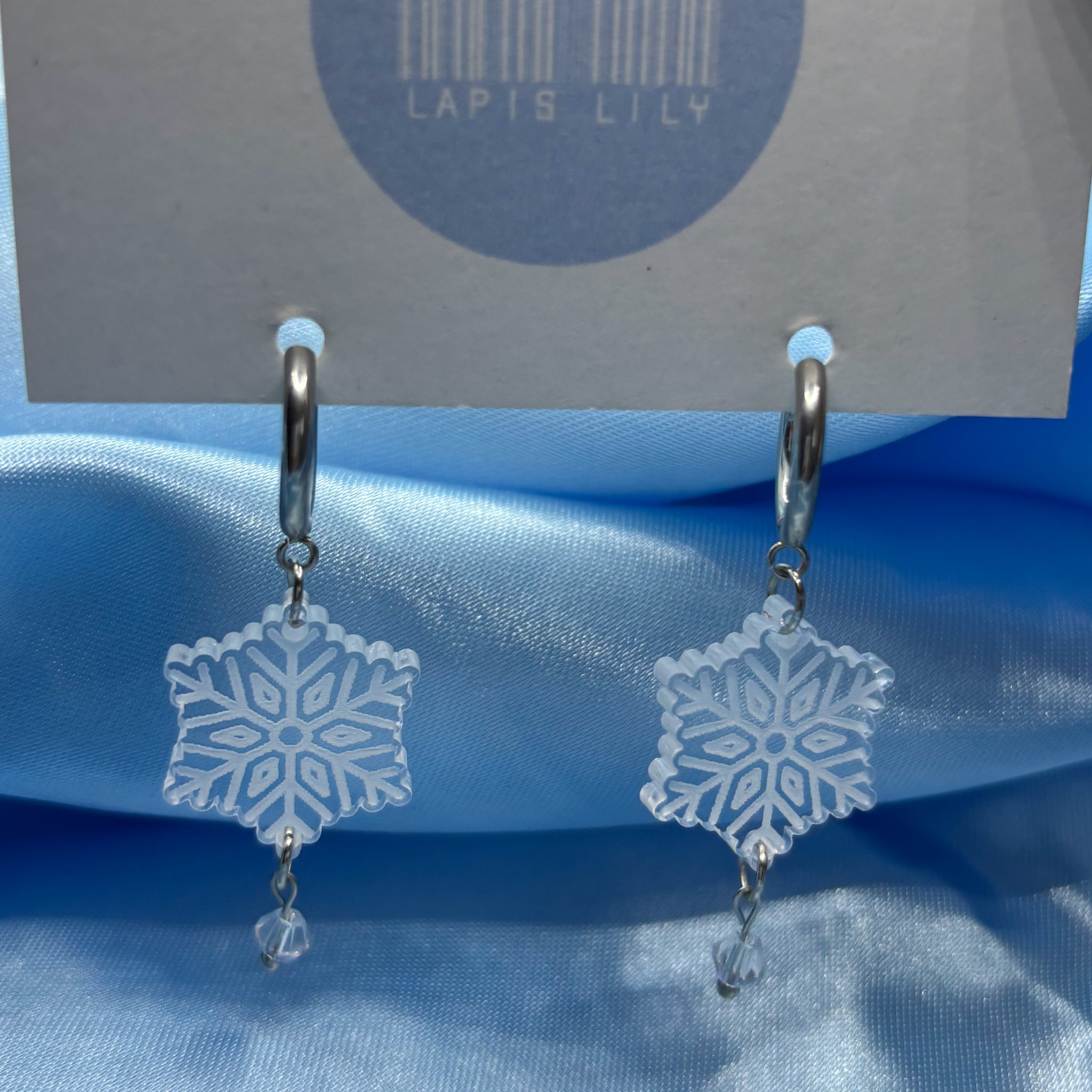 Christmas Snowflake Hoops