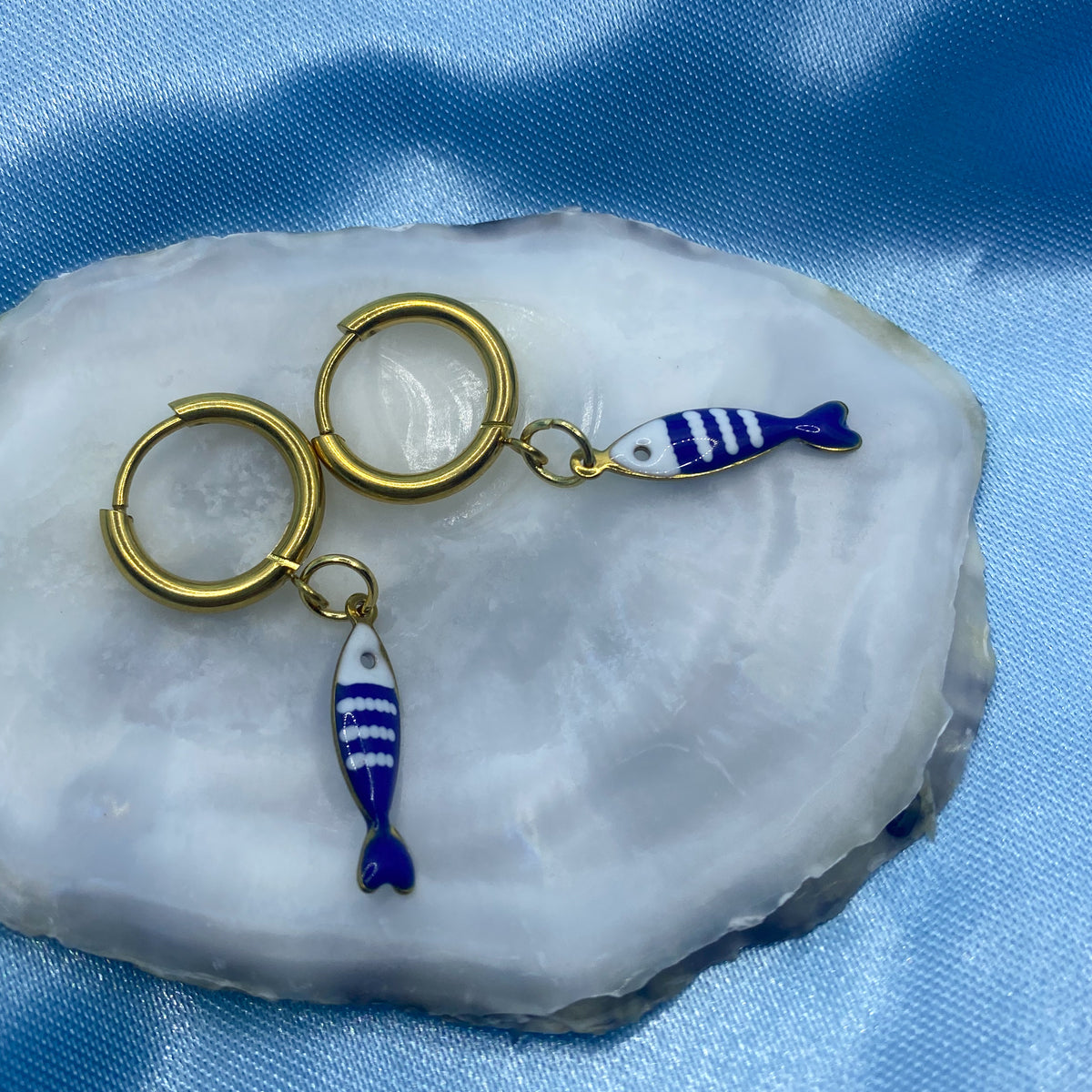 Mini Fish Hoop Earrings - 3 designs