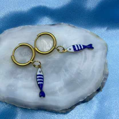 Mini Fish Hoop Earrings - 3 designs