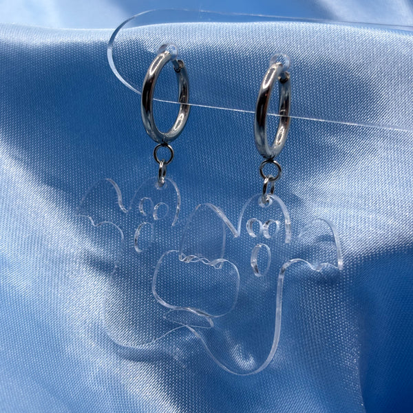 Halloween Clear Ghost Hoops
