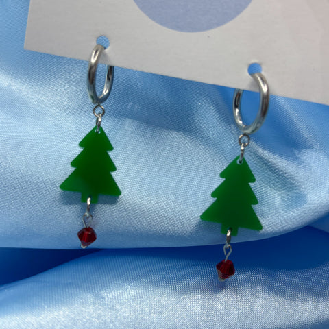 Christmas Tree Hoops