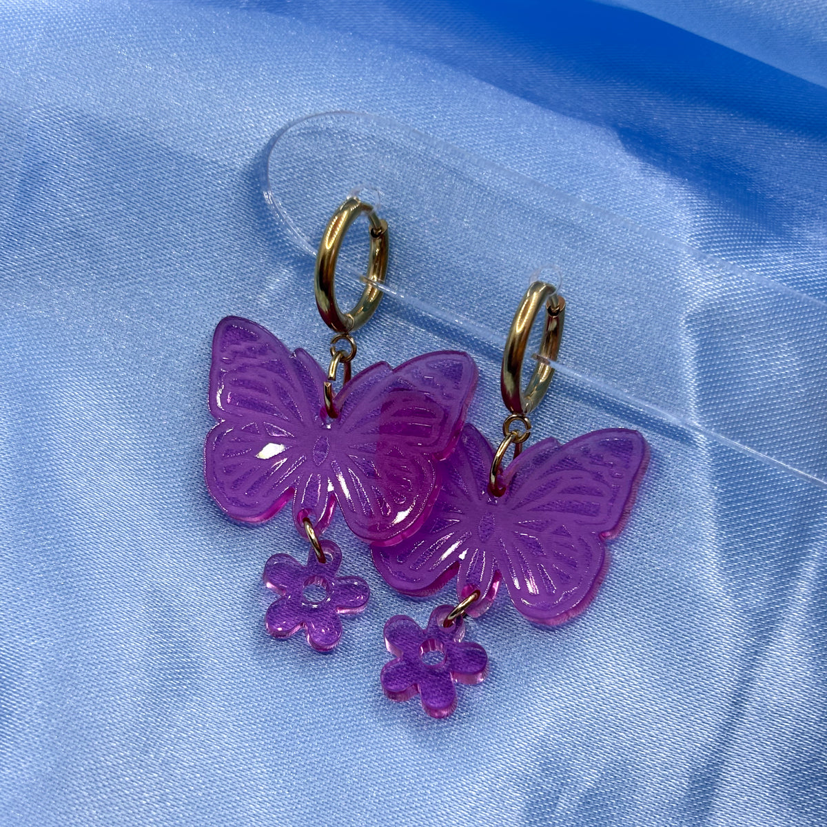 Rose Butterfly Earrings