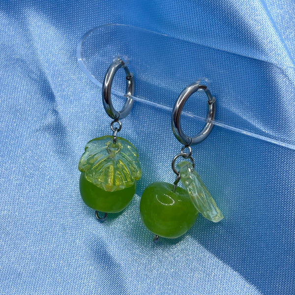 Halloween Poisoned Apple Earrings