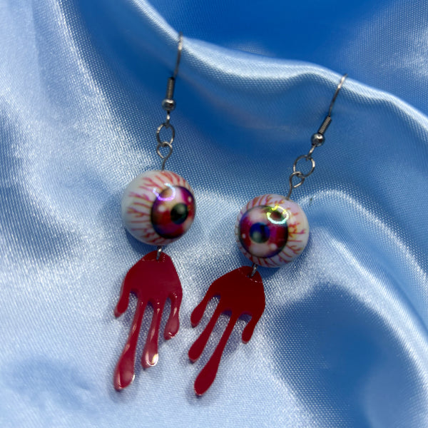 Halloween Bloody Eyeball Earrings