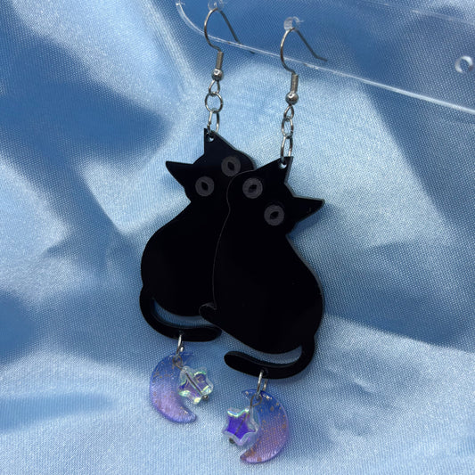 Halloween Whimsical Cat Earrings