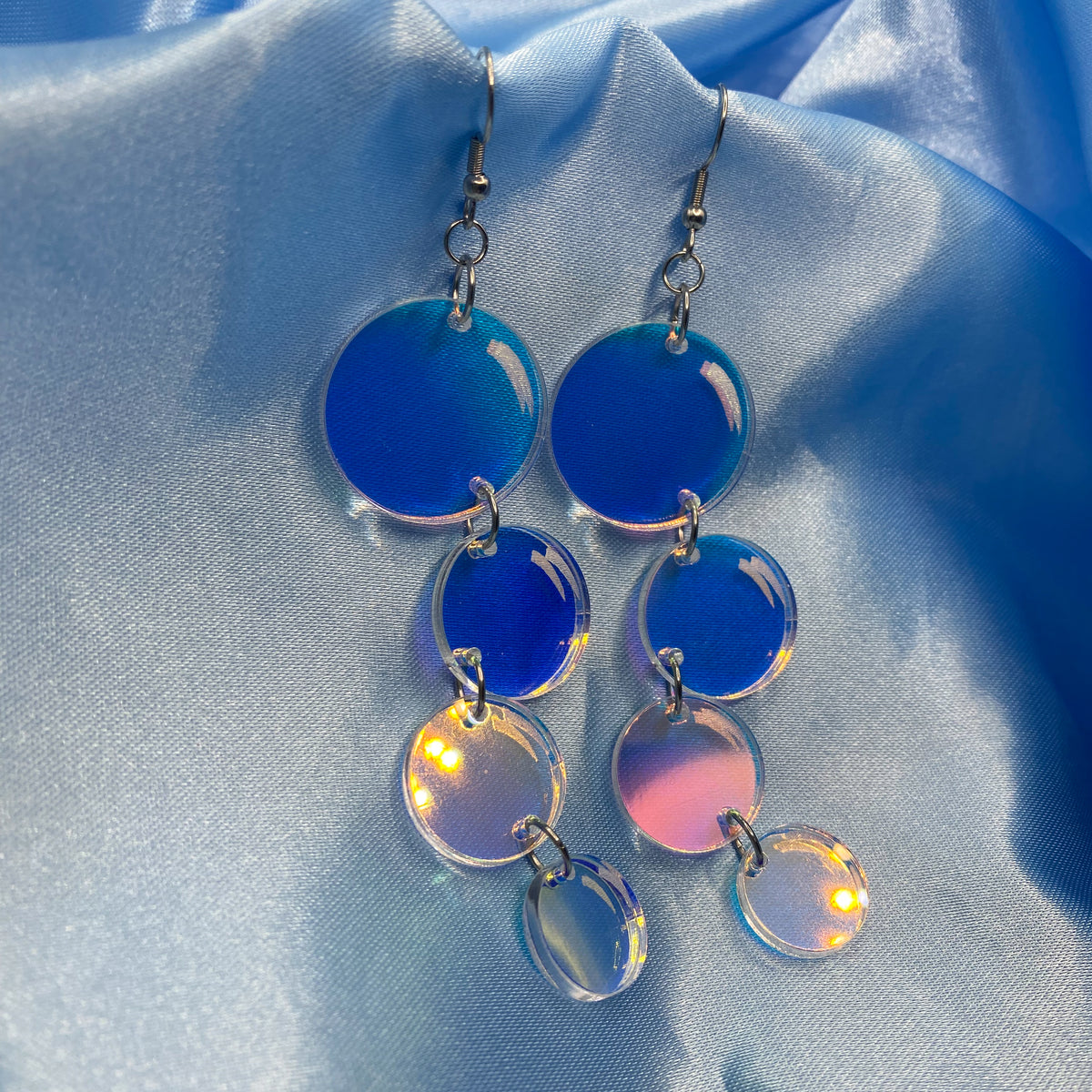 Iridescent Bubble Cluster Earrings
