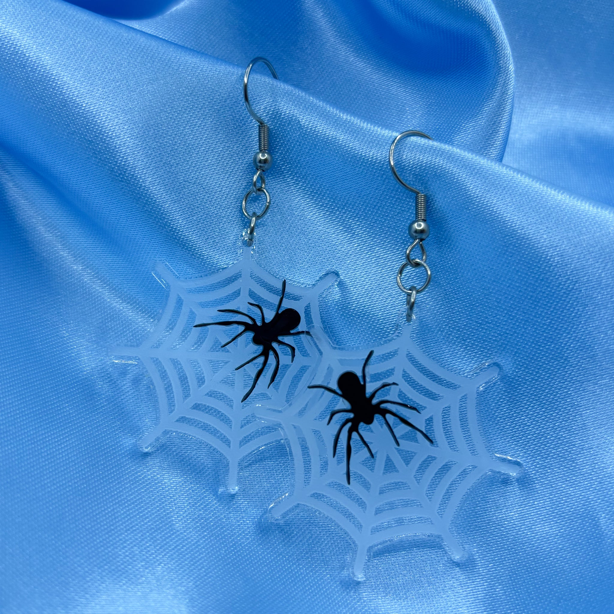 Halloween Spider Web Earrings