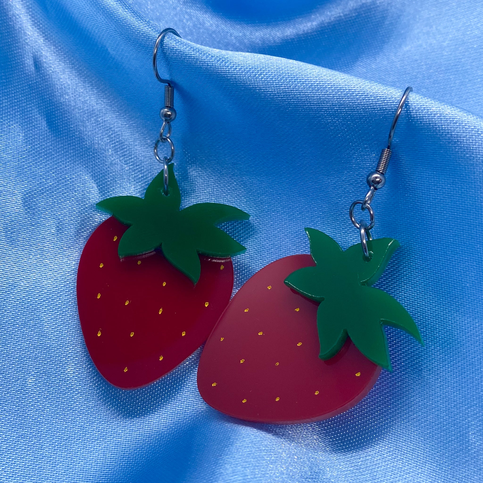 Acrylic Strawberry Earrings