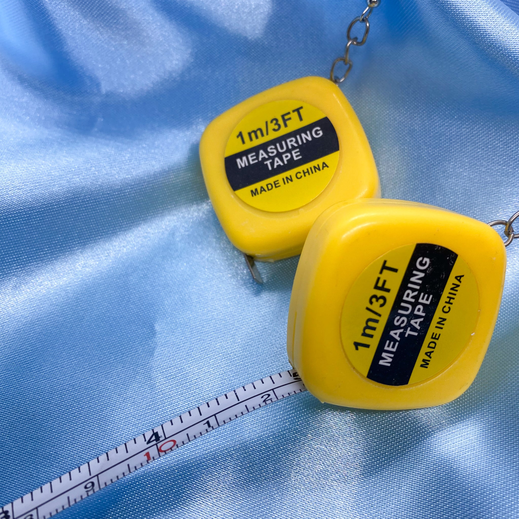Measuring Tape Earrings - Yellow