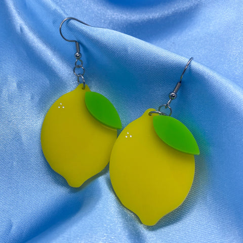 Acrylic Lemon Earrings