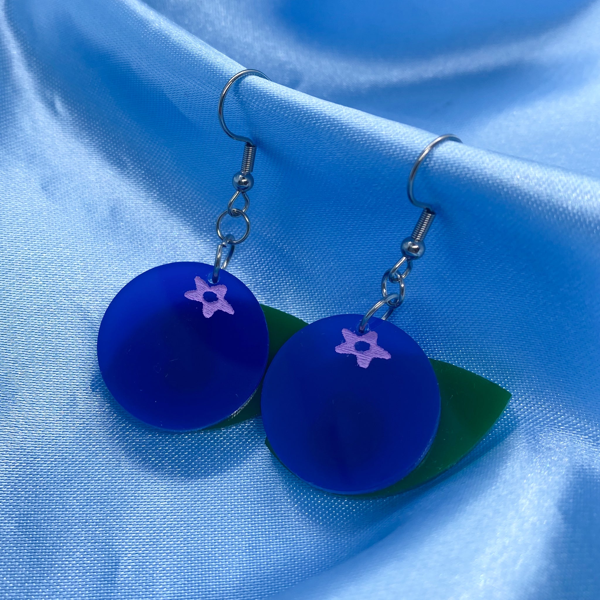 Acrylic Blueberry Earrings