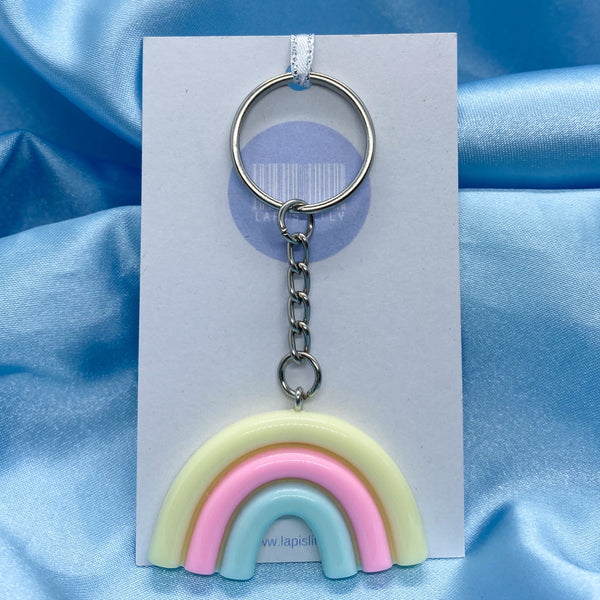 Pastel rainbow keychain 