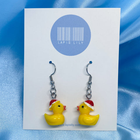 Christmas Duck Earrings