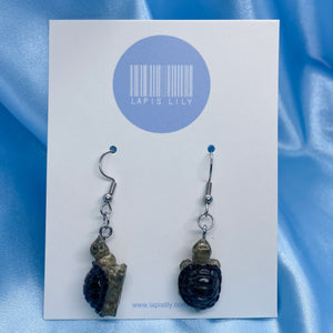 Realistic mini turtle earrings with stainless steel earring hooks, clip ons, or s925 sterling silver earring hooks 