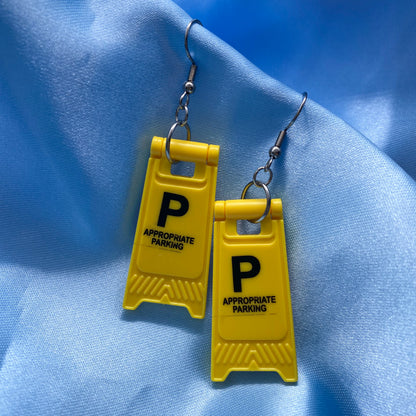 Caution Sign Earrings - 8 Designs