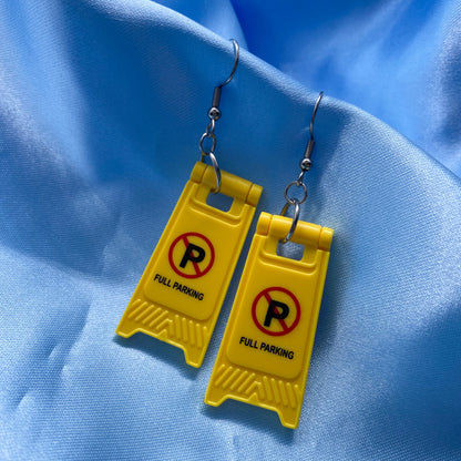 Caution Sign Earrings - 8 Designs