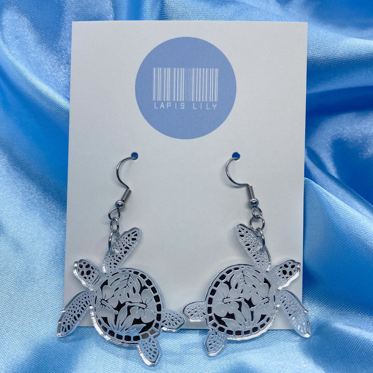 Mirror Turtle Earrings